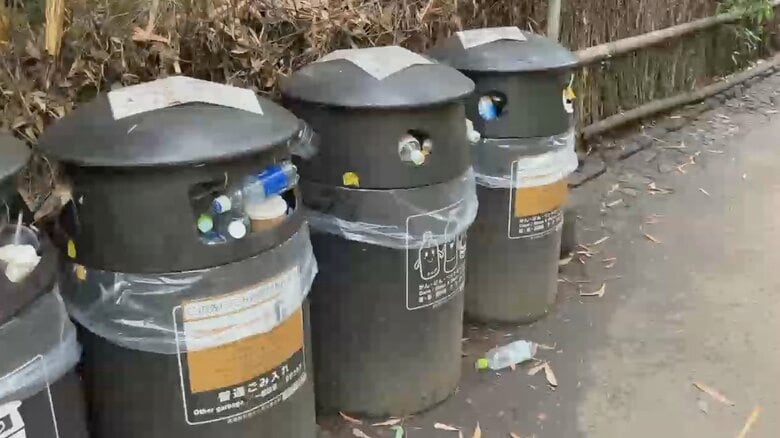 「ゴミ箱が足りない」京都・嵐山で観光客困惑　ゴミがあふれて散乱するから“撤去”…また増やしても「回収が難しい」｜FNNプライムオンライン