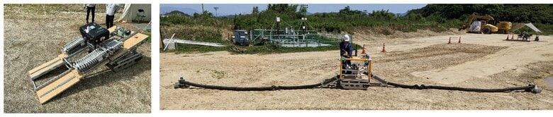 【大阪工業大学】土砂災害に対応するロボットシステム開発　11月27日、機材を組み替えて調査・復旧のデモ実施