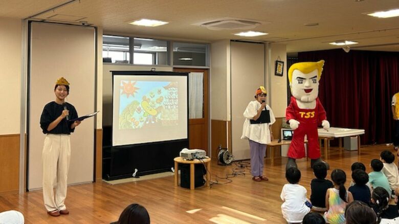 園児たちも興味津々！ “いいうんち”のキャラクター「どっこくん」　楽しみながら学ぶ食育出前授業【広島発】｜FNNプライムオンライン