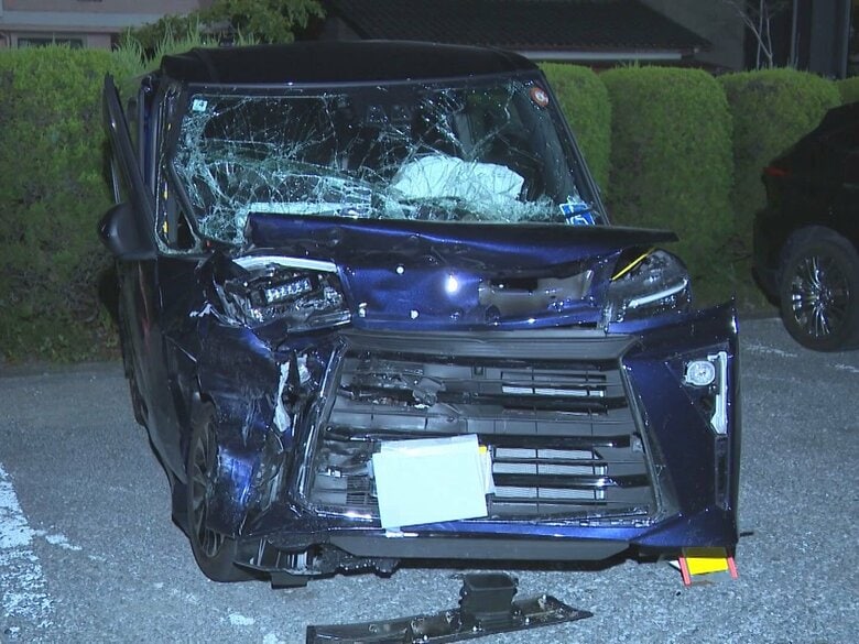 対向車線からはみ出してきた車と正面衝突 軽自動車の夫婦が死傷 相手は立ち去るも100m程先で意識ない状態で倒れる｜FNNプライムオンライン