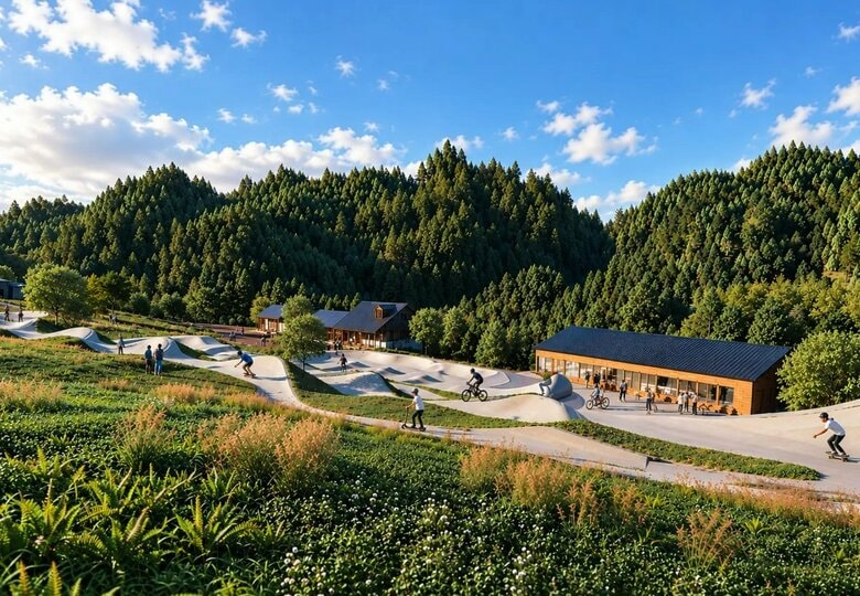 スキー場跡地に「舗装トラックコース」を新設　岡山県西粟倉村の挑戦【岡山】｜FNNプライムオンライン