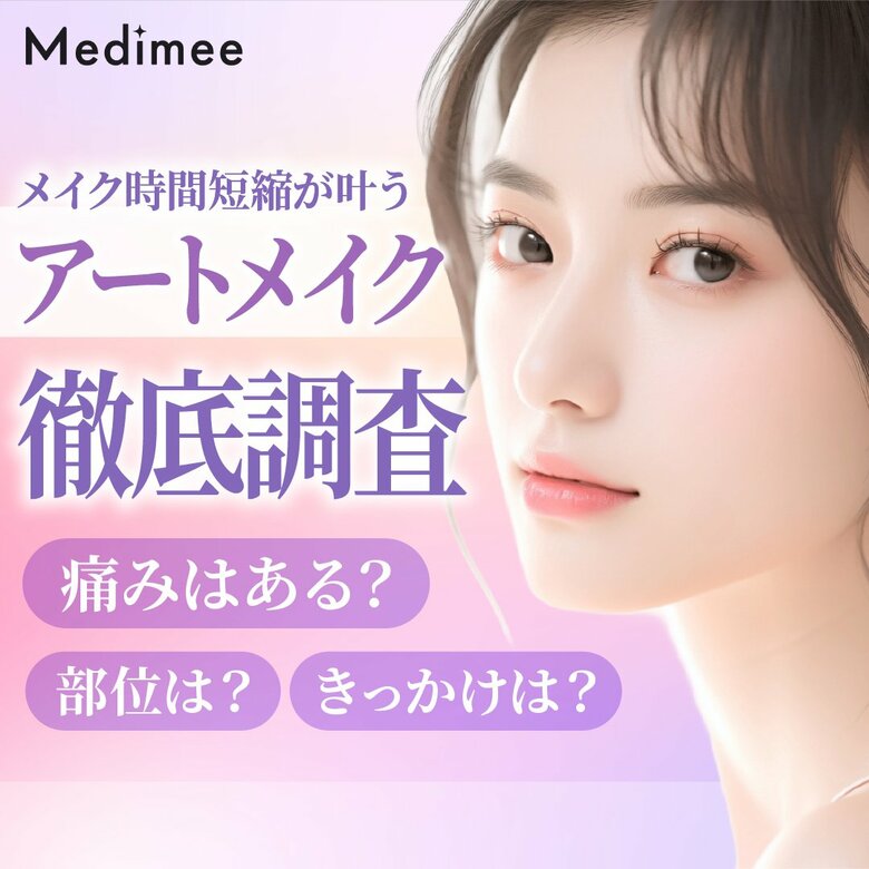 【アートメイク検討中の約3割が痛みを懸念】メイク時間の短縮が叶うと人気のアートメイクの実態を徹底調査!