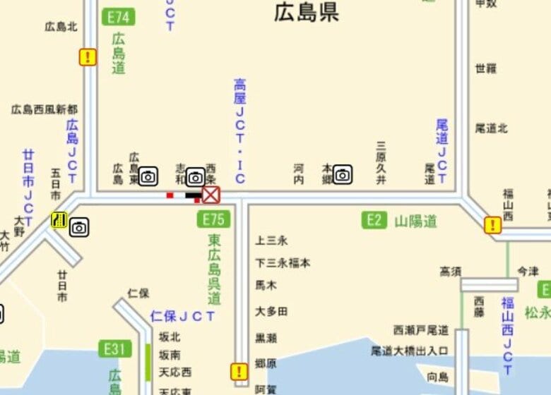 【速報】山陽道　トラックと乗用車など５台が玉突き事故　志和ＩＣ－西条ＩＣ上り一時通行止め｜FNNプライムオンライン