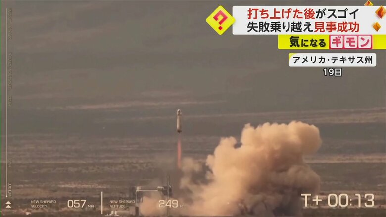ロケットが打ち上がる様子