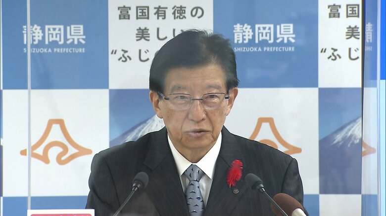 自身の発言を謝罪・撤回した川勝知事（2021年12月）