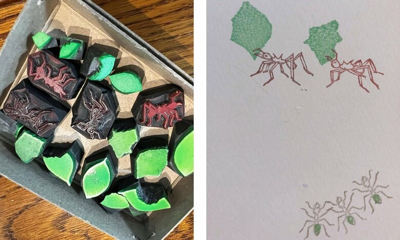 きっかけとなった「ハキリアリのハンコ」※これは、あるる工作会社さんが制作