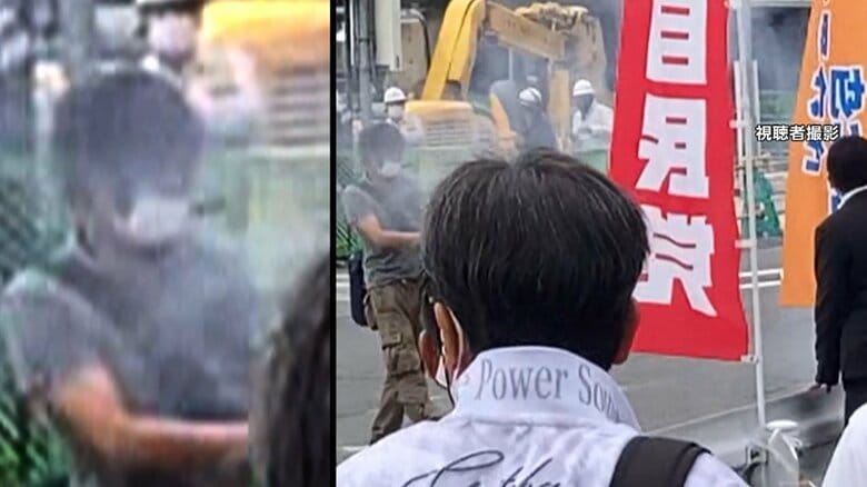 発砲する山上徹也容疑者