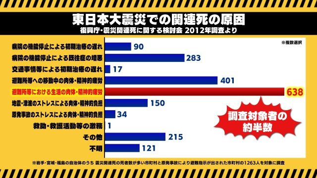 復興庁の検討会が調査した関連死の原因