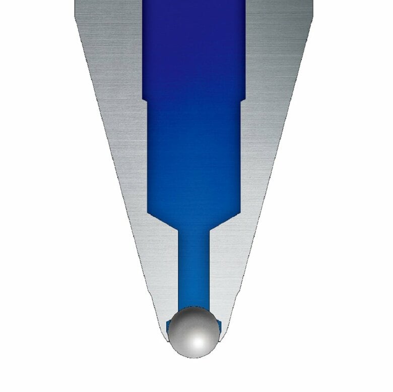 ボールペンのペン先の図（提供：パイロットコーポレーション）