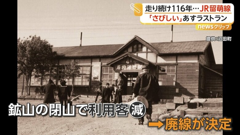 昔に撮影された石狩沼田駅の様子（提供：沼田町）