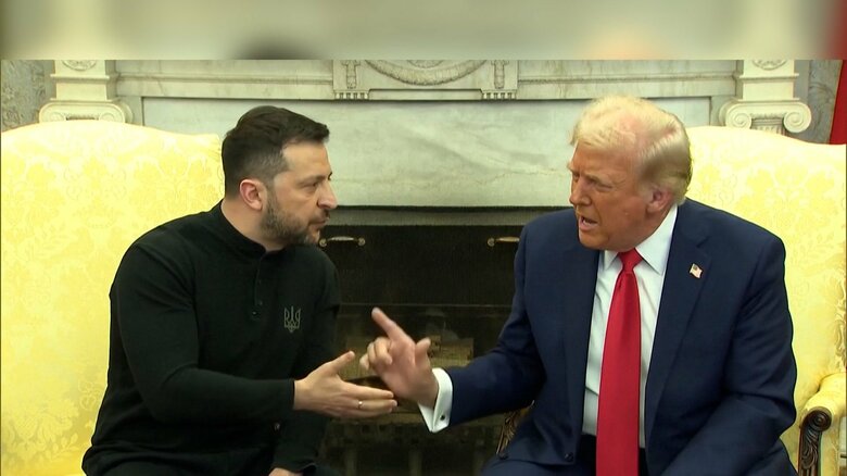 口論となり決裂した米ウ首脳会談（2月28日）