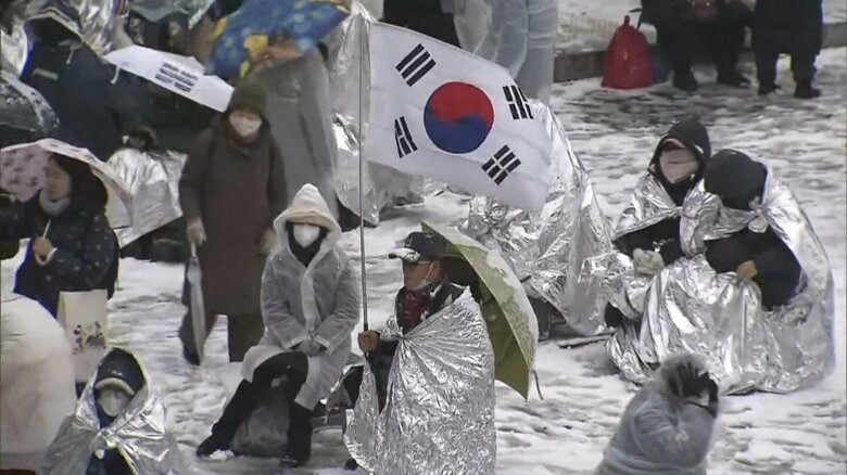 尹大統領支持者の集会