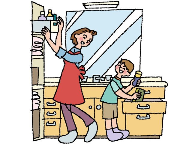 母親世代のやり方にとらわれず、子供も含め各自で自分のことがしやすい“部屋作り”を