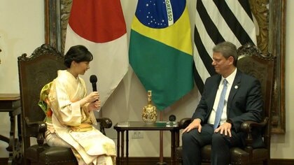 佳子さまサンパウロ州政府を訪問 歓迎レセプションで州知事から勲章授与