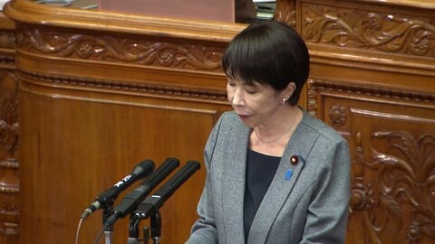 高市首相「日中共同声明の通りで一切変更ない」政府の台湾への基本的立場について問われ参院本会議で答弁