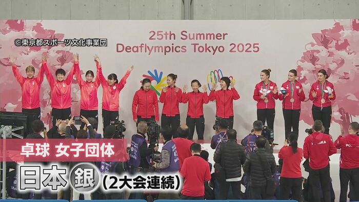 女子団体では銀メダル獲得