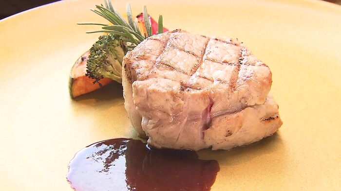 「真狩産ハーブ豚ロースのグリル グリル野菜添え」