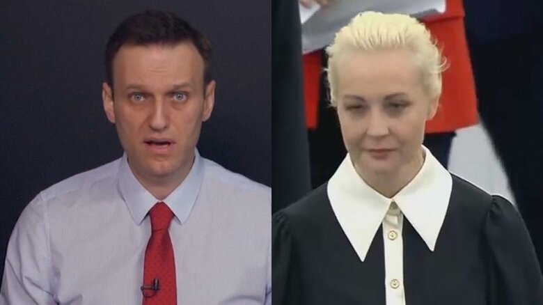 死去したナワリヌイ氏と妻ユリアさん