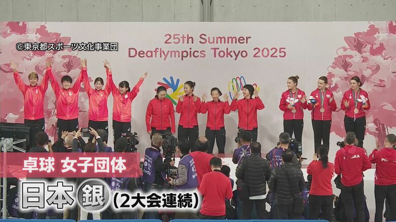 女子団体では銀メダル獲得