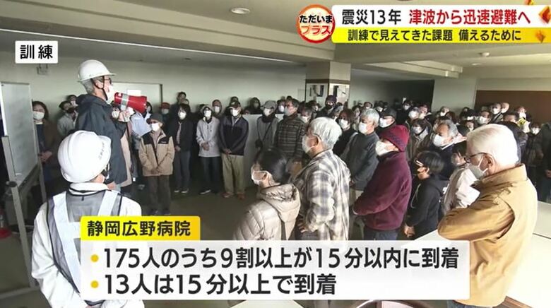 静岡市広野地区の避難訓練