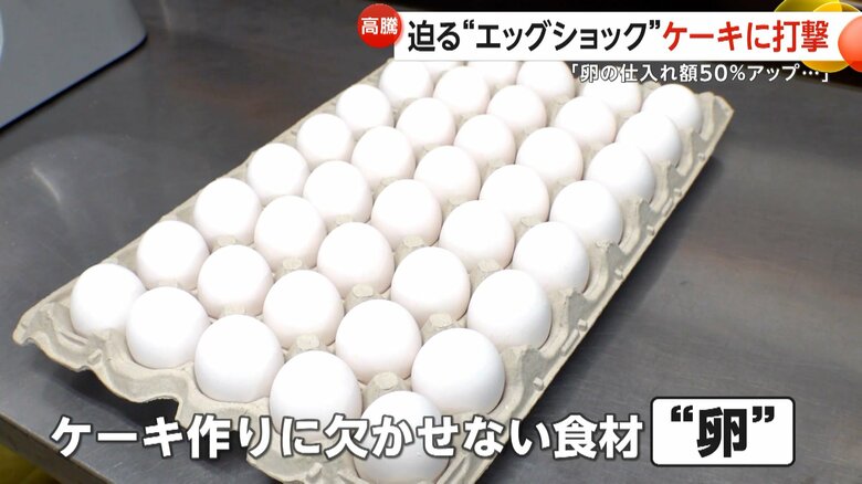 ケーキ作りに欠かせない食材の卵