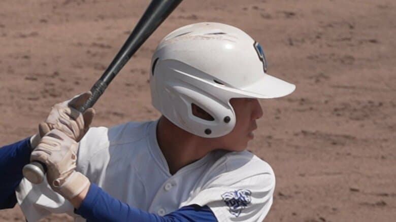 同点タイムリーを放った千葉大基選手（3年）