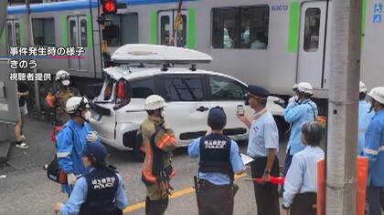 踏み切り内に後続車止まらせ列車と衝突　殺人未遂容疑で52歳男逮捕　車間距離でトラブルか　けが人なし　さいたま市
