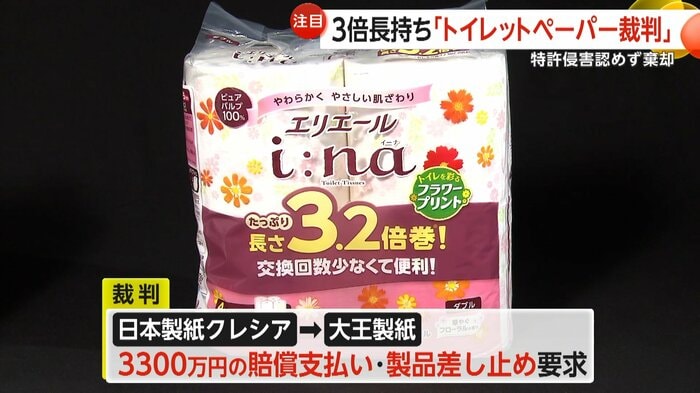 日本製紙クレシアが大王製紙に起こした裁判