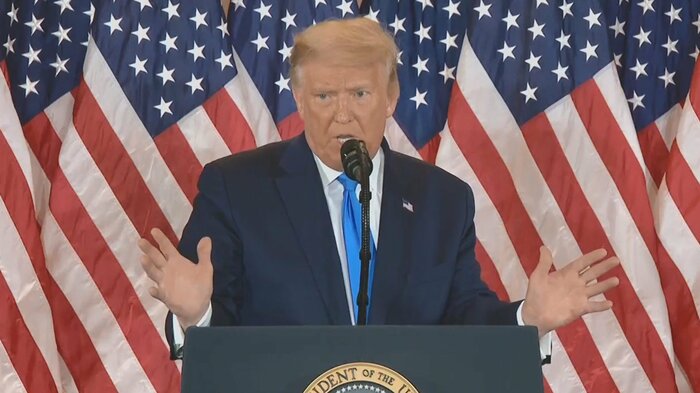 敗北宣言は行わないものの政権移行手続きの開始を認める考えを示したトランプ大統領
