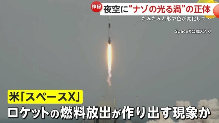 アメリカの「スペースX」の発射風景