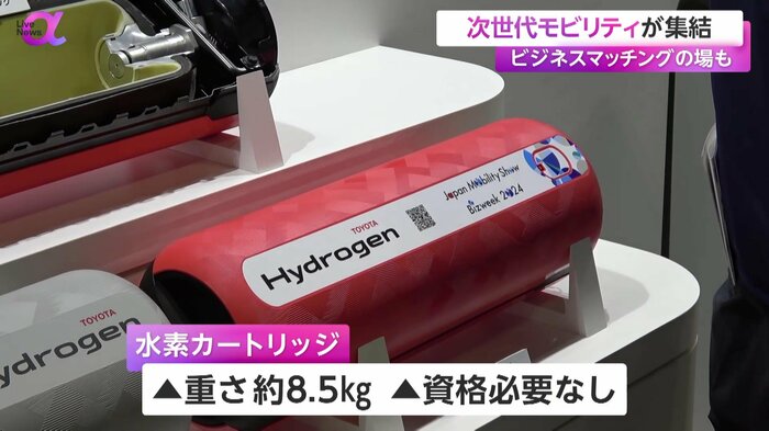 トヨタ自動車が公開した水素カートリッジ