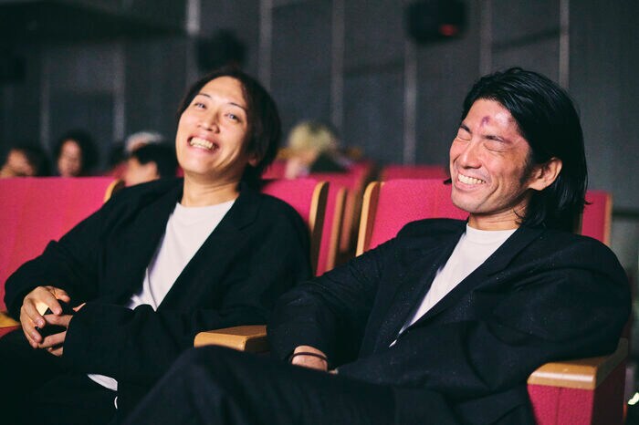 田村氏と阿座上氏(右)「映画の新しい事業モデルをつくりたい」