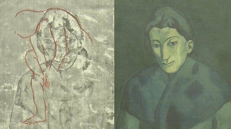 調査で新たに判明…愛知県美術館所蔵のピカソ「青い肩かけの女」絵の下に“もう1人の人物像”｜FNNプライムオンライン