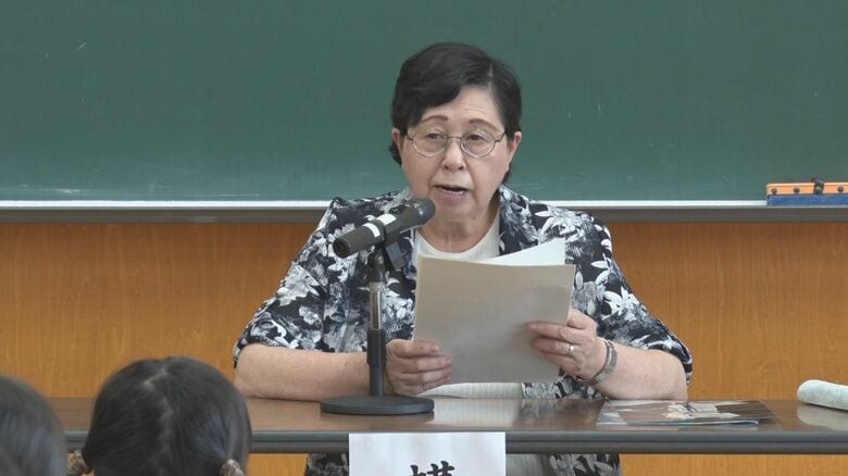 拉致被害者・曽我ひとみさんが小中学生に講演「家族を大切にして」ともに拉致された母・ミヨシさんはいまだ帰国果たせず　新潟・佐渡｜FNNプライムオンライン