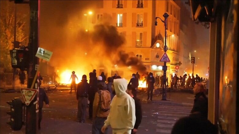 フランスで55万人がデモ　各地で放火や略奪が相次ぐ｜FNNプライムオンライン