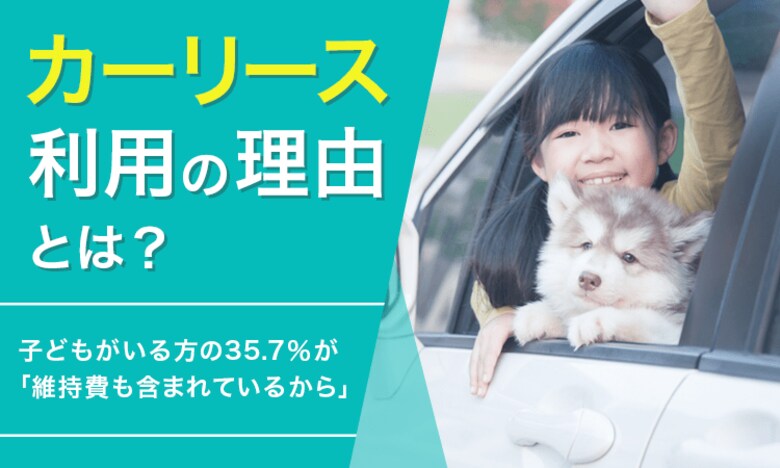 【カーリース利用の理由とは?】子どもがいる方の35.7%が「維持費も含まれているから」