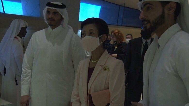 Ｗ杯観戦のためカタールを訪問された久子さま（去年11月28日）