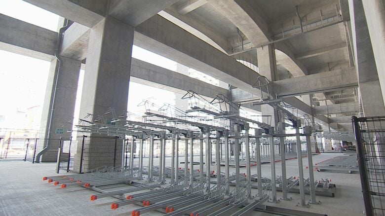 新たにオープンした駐輪場