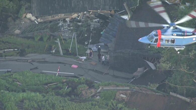 2018年に発生した胆振東部地震による被害の様子