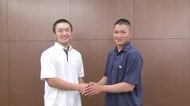 山鹿中学校出身の池田 聖摩 選手（横浜）と斉藤 遼汰郎 投手（有明）が甲子園出場を報告【熊本】