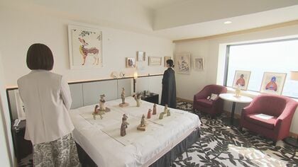 展示スペースは“客室”…ホテルで全国から集めたアート作品の展示販売会 部屋に飾った場合の雰囲気を体感可能に