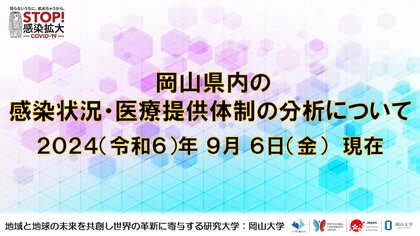 【岡山大学】岡山県内の感染状況・医療提供体制の分析について(2024年9月6日現在)