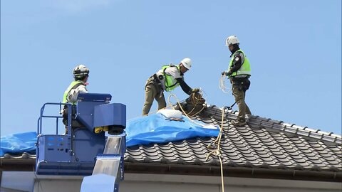 台風13号の強風域に　被災地が台風の備えにも追われる