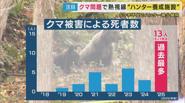 クマ被害による死者数