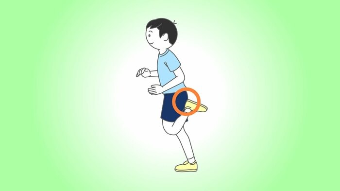 お尻たたき走り