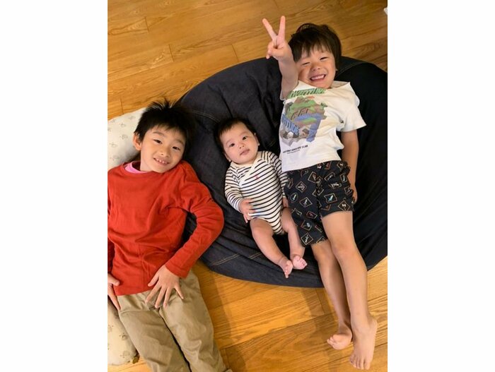 左:にゃんぽんくん 中央:ぴーぴーくん 右:まっくん(提供:ゆめの|男の子3人の母|楽しむ子育てさん)