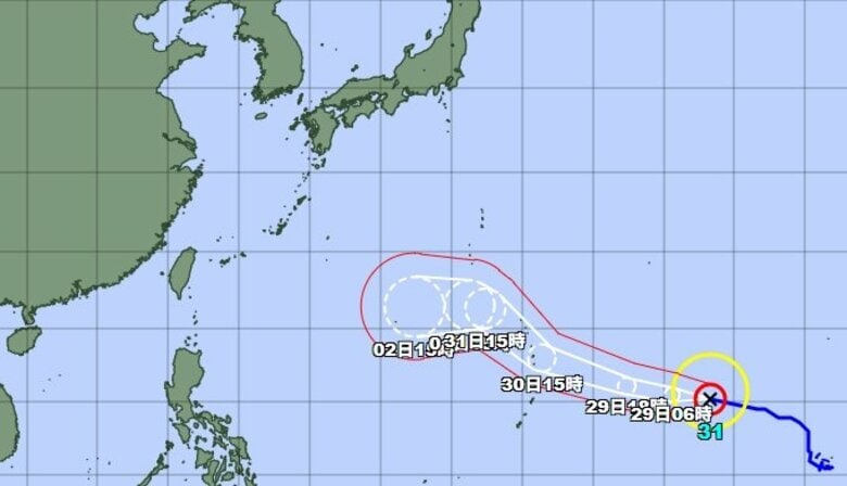 【台風情報】非常に強い台風31号の進路と影響は？30日にはマリアナ諸島で猛烈な勢力に　気象予報士「本州への大きな影響はないとみられる」｜FNNプライムオンライン