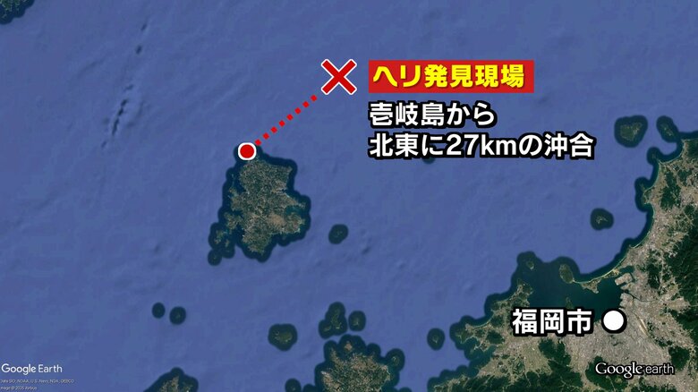 【続報】ヘリは海上で転覆状態　フロートにしがみついていた3人救助　壱岐島の北で発見　対馬から福岡の病院に向かう途中｜FNNプライムオンライン