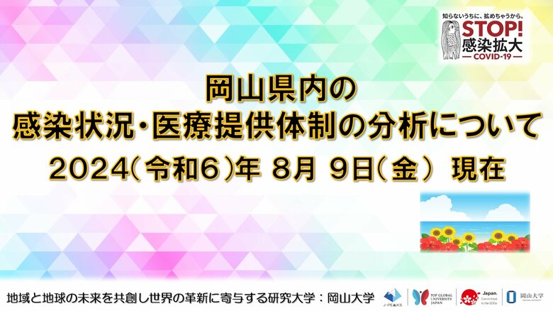 【岡山大学】岡山県内の感染状況・医療提供体制の分析について(2024年8月9日現在)