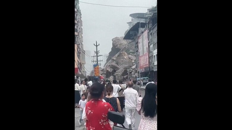 中国・重慶市で崖崩れ発生　住民8人死亡34人行方不明に｜FNNプライムオンライン